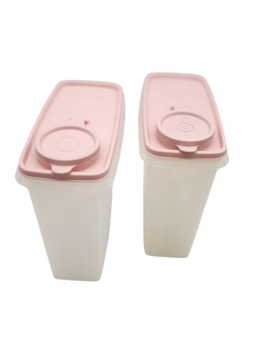 Tupperware Other - Tupperware Cereal / Oatmeal Storer Pink Seals Set of 2